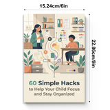 60 Simple Hacks to Help Your Child Focus and Stay Organized product image 8 showing printed book details for screen-free reading and learning