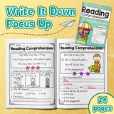 Kindergarten and Grade 1 sentence reading workbook for Ages 5-8