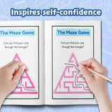 Children's geometry maze workbook for fine motor skills and confidence