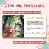 Words text and pictures prompt in Little Red Riding Hood storybook