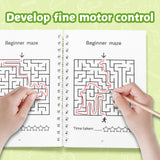 Children's garden pathfinding puzzle book for focus skills