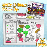 Kindergarten and Grade 1 sight word handwriting workbook for Ages 5-8