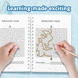 Children's ice pathfinding puzzle book for focus skills
