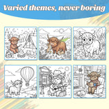 Ages 3-8 farm animal activity book for screen-free coloring fun