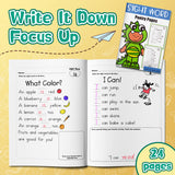 Kindergarten and Grade 1 sight word poem workbook for Ages 5-8