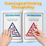 Alphabet and Shape Maze Adventure Book Set for Kids, Early Learning Maze Activity Bundle for Letter Recognition, Shape Skills, Pencil Control, Visual Thinking, and Preschool Fun