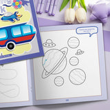 Printed preschool activity book for fine motor skills and drawing confidence