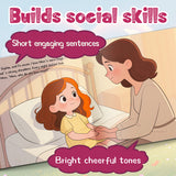 Printed character-building picture book with caring and friendship illustrations
