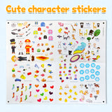 Printed sticker matching book for visual learning and creative play