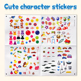 Printed sticker scene book for visual thinking and fine motor practice