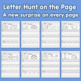 Printed A-Z handwriting pages for preschool