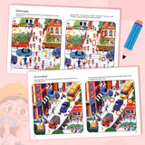 Kids screen-free activity book for kindergarten readiness and attention to detail