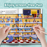 Children's underwater pathfinding workbook for memory and focus