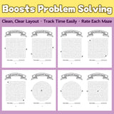 Boosts Problem Solving sample pages from advanced maze activity book