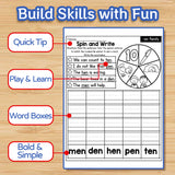 Children's CVC writing practice book for early readers