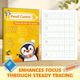 Children's handwriting readiness book with simple beginner patterns