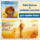Printed Lion and Little Mouse story book for kindness vocabulary and family reading