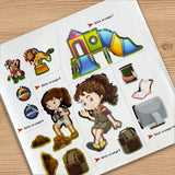 Ages 3-6 colorful life sticker book for vocabulary and imagination