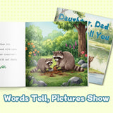 Printed family story book for dad and daughter bedtime reading