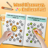 Printed sight word coloring workbook for early readers