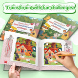 Ages 4-8 activity book for screen-free concentration and puzzle fun