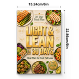 Workspace photo of healthy recipes and meal planning guide