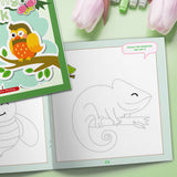Printed preschool activity book for early drawing and fine motor skills