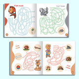 Children's quiet time maze book with winter scenes