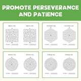 Children's maze puzzle set with pathfinding and pencil control practice