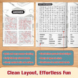 Easy adult word search book for screen-free mental exercise