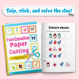 Printed preschool paper cutting book for fine motor practice
