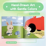 Ages 2-5 big and small book for screen-free math language