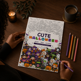 Chibi Halloween Line Art Coloring Book physical printed book product image 3, ISBN 9798904669393