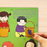 Children's matching picture book with stickers
