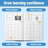 Interactive alphabet writing book for kindergarten readiness