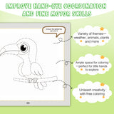 Screen-free drawing practice book for fine motor skills and hand control