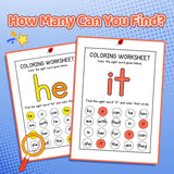 Early reading word hunt workbook for children