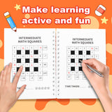 Math Squares Puzzle Bundle: 3-Book Number Grid Games product image 8 showing printed book details for screen-free reading and learning