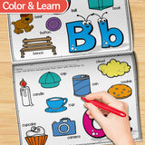 Preschool alphabet coloring activity book