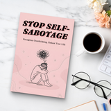 Workspace photo of overthinking recovery and self-confidence book