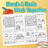Screen-free calculation workbook for sums differences and number activities