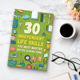 Desk reading setup with 30 Independent Life Skills Before Leaving Home