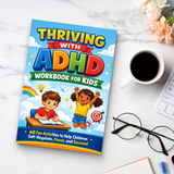 Thriving with ADHD Workbook for Kids product image 9 showing printed book details for screen-free reading and learning