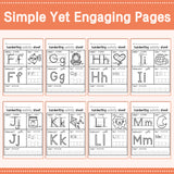 Children's handwriting workbook with independent practice pages