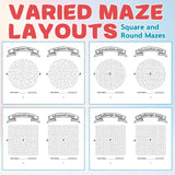 4-Level Maze Activity Workbook Set, Beginner to Challenge Puzzle Practice for Focus, Hand Control, Logic Skills and Problem Solving