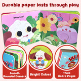 Durable board pages panel for Who's Busy Push and Pull Board Book