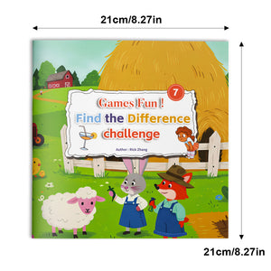 Games Fun! Spot the Difference Challenge Set 10Pcs, Kids Visual Puzzle Activity Book for Observation Skills, Focus, and Everyday Learning