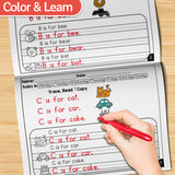 Alphabet worksheet book for beginning readers