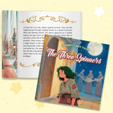 Ages 4-8 Three Spinners picture book for screen-free read-aloud storytime