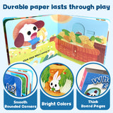 Durable board pages panel for Who's Eating It Push and Pull Board Book
